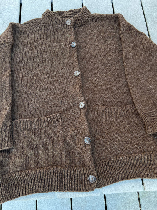 Brown Oversized Cardigan