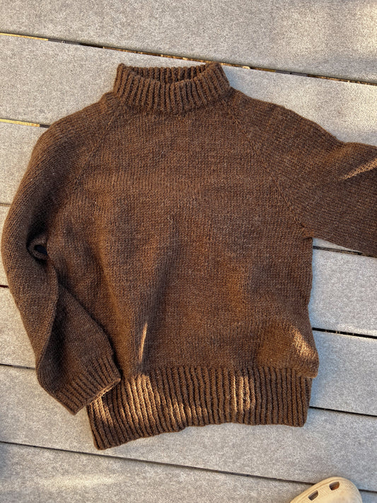 Brown Raglan Sweater